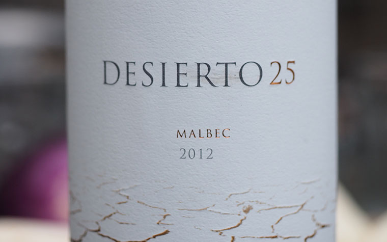 Bodega del Desierto, 25, Malbec, Patagonia, Argentina, 2012